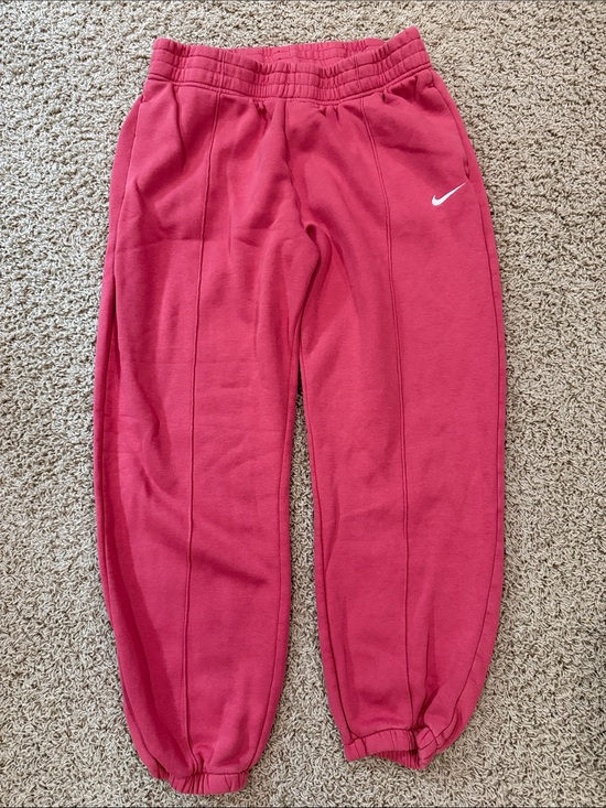 Nike Pants - Nike Loose Fit Embroidered Logo Sweatpants | Women’s Large | Pink